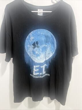 Vintage E.T. The Extra Terrestrial Flying Bicycle Full Moon T-Shirt XL (23”x28”)